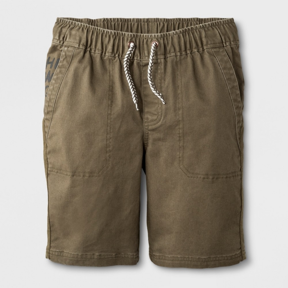 Boy's  pull-on shorts- olive